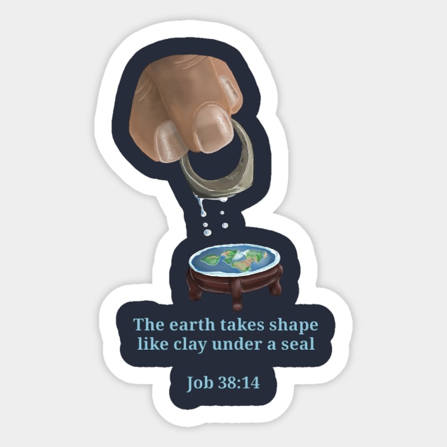 Flat Earth Sticker by Emunah